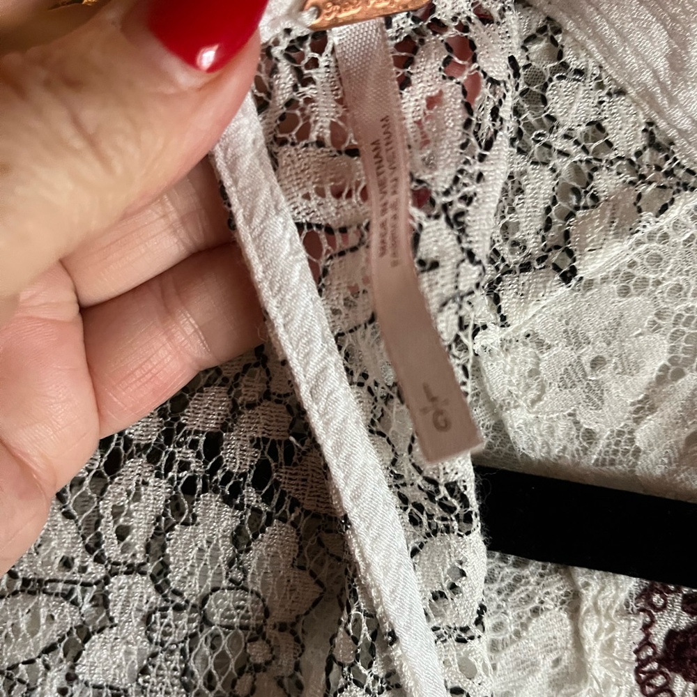 Free People Black and White Lace Tunic - Picture 6 of 9